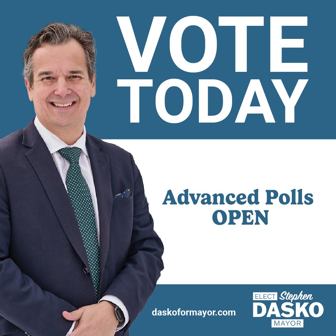DaskoWard1's tweet photo. This Weekend (June 1 - 2) you can vote at the advance polls.
10am until 6pm
For more information
Visit:
https://t.co/O0FYZ42HW9
#advancepoll #daskoformayor #mississaugavotes #mississauga https://t.co/67RneU1Woc https://t.co/1wYqo5KGNs