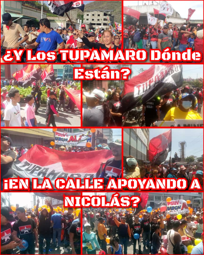 Estamos junto al pueblo, acercate, acompáñanos, somos #Tupamaro Ejemplo de Lucha, Estamos En la calle Apoyando a Nicolás,
#PuebloEnLasRedes.