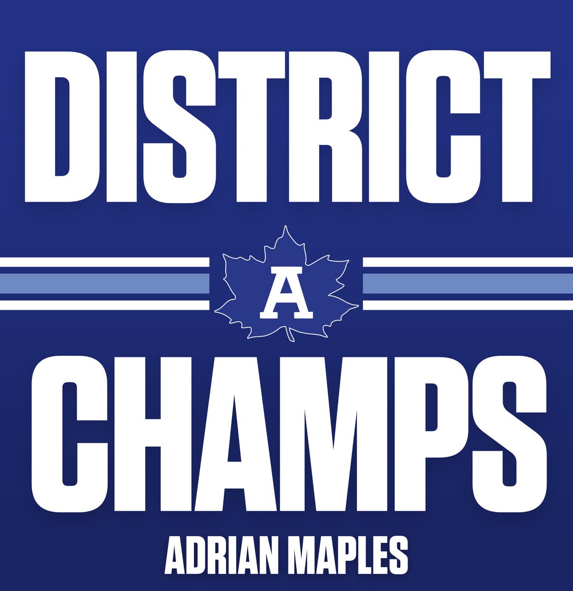 Adrian repeats as District Champs! ⚾️