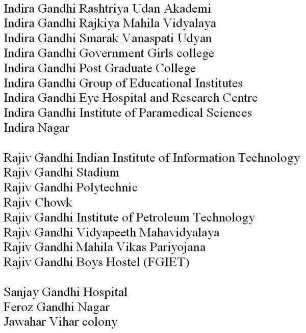 Places to visit in Raebareli and Amethi, just two towns. Just two. I am just wondering don't the Gandhi's ever feel embarrassed by this brazen self aggrandisement? Can't they see this actually earns only derision & ridicule not respect! 'Common' sense is actually 'uncommon'!