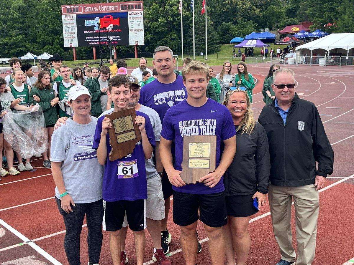 Congratulations to Bloomington South’s Gavin Adams and Peyton Shute on being named 2024 Bobby Cox Spirit of Unified Mental Attitude Award recipients! <a href="/ChampsTogether/">Champions Together</a> <a href="/BHSS_Athletics/">Bloomington South Panthers</a>