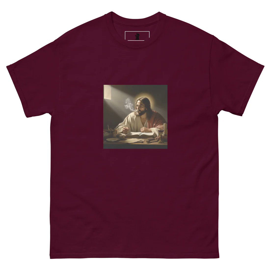 Just spotted a T-shirt with a peeking Jesus design. #FunnyTShirt #PeekingJesus