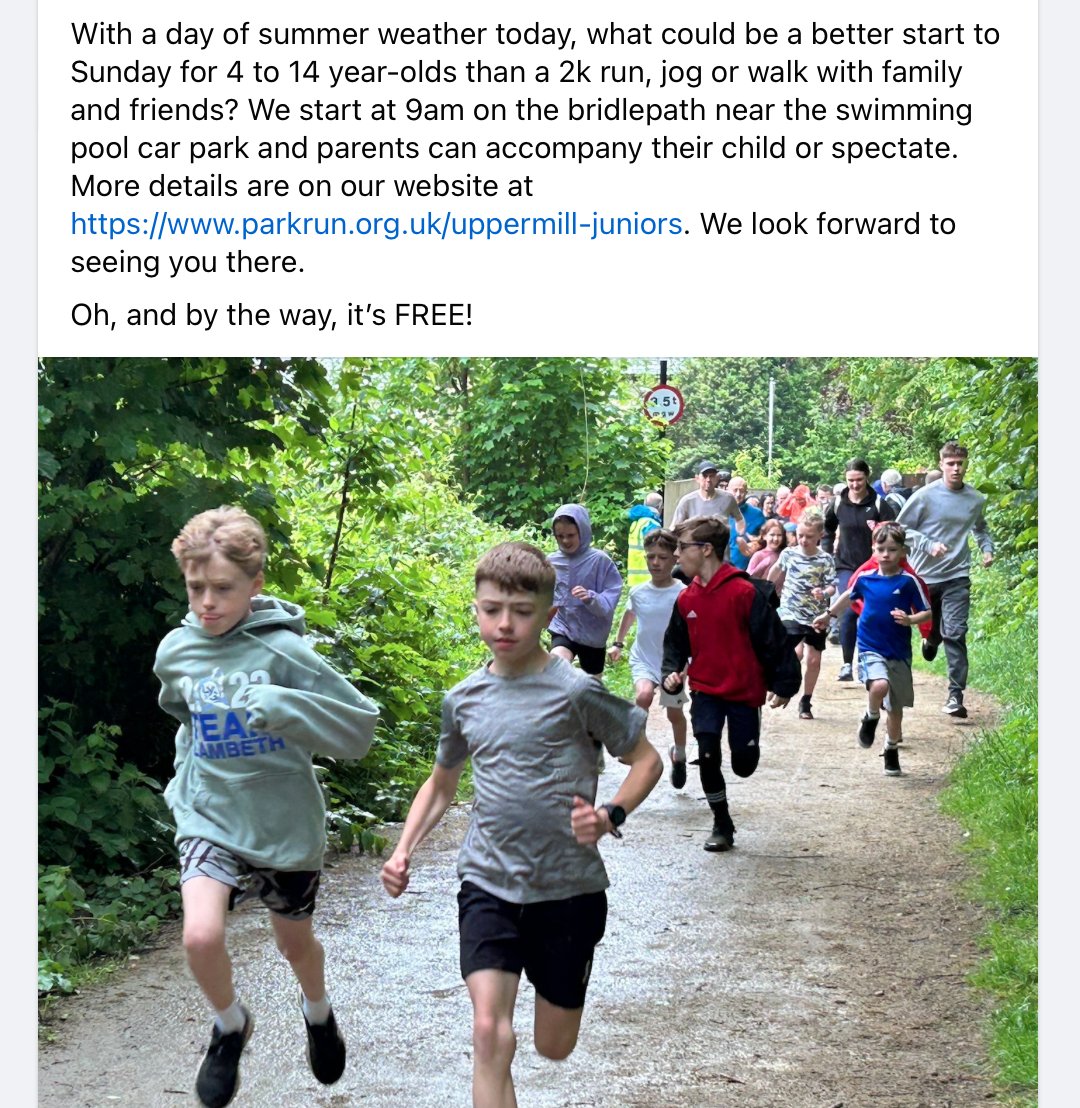 Uppermill junior parkrun tweet media
