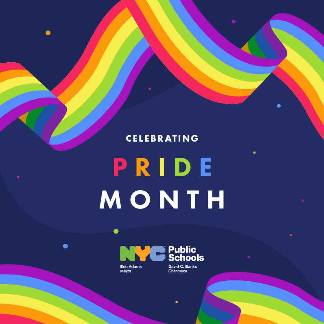 Happy #Pride Month!
 
New York City Public Schools is committed to providing a safe space for LGBTQ+ students, families, and staff across the five boroughs.
 
Learn more through educational resources:
on.nyc.gov/45Dz3YV