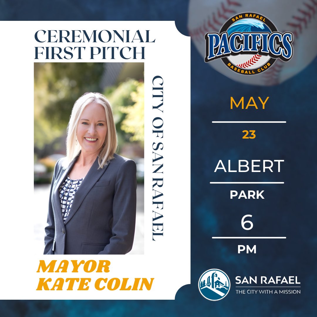 SRPacifics's tweet image. We would like to send a special thank you to Mayor Colin, Mayor Milberg, and Councilmember Blaustein for kicking off our opening weekend last week. We appreciate everything you do for the community. #SanRafaelPacifics #PacAttack #MarinCounty 🌊⚾️