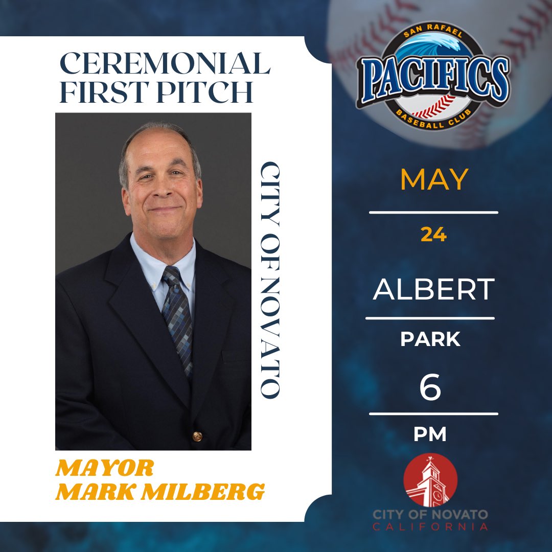 SRPacifics's tweet image. We would like to send a special thank you to Mayor Colin, Mayor Milberg, and Councilmember Blaustein for kicking off our opening weekend last week. We appreciate everything you do for the community. #SanRafaelPacifics #PacAttack #MarinCounty 🌊⚾️