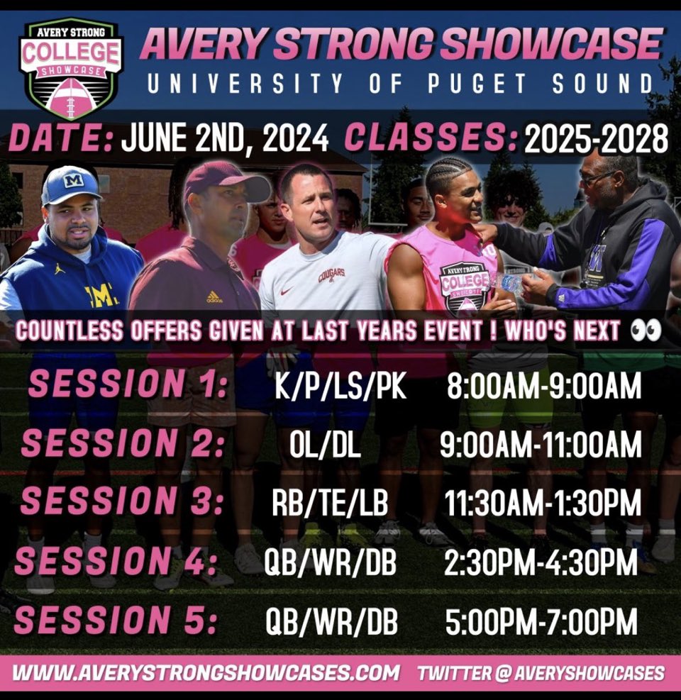 Excited to be attending the AveryStrong combine and showcase this weekend. Look out! 👀