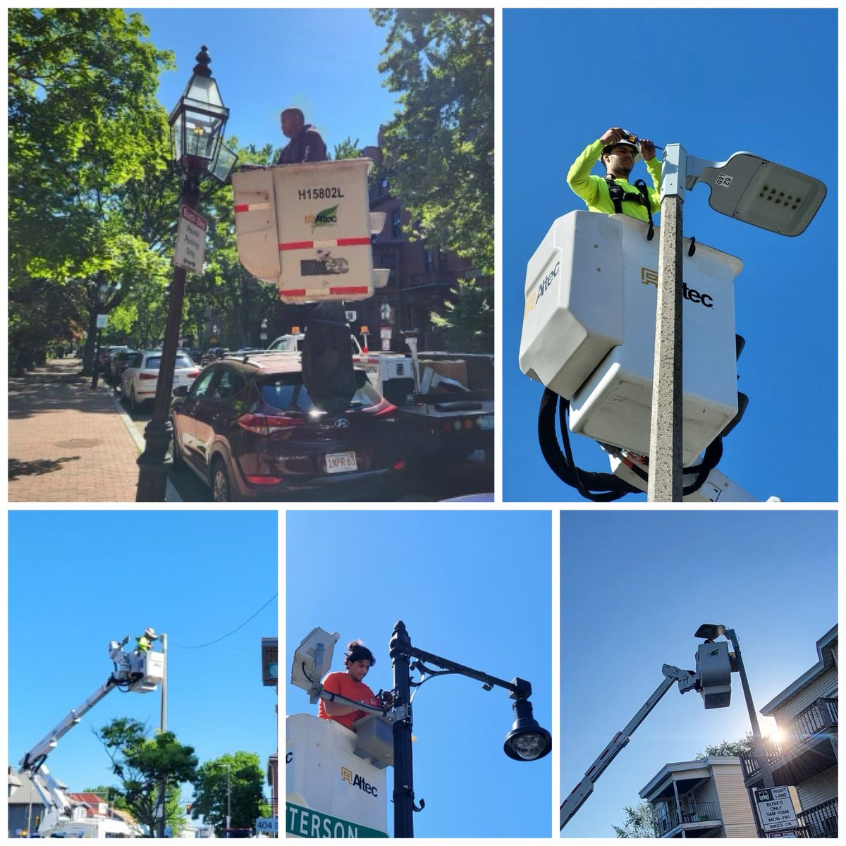 In addition to making repairs to gas lights in #BackBay, our Street Lighting Division is upgrading fixtures in #JamaicaPlain, #Roslindale & #SouthBoston. 💡
