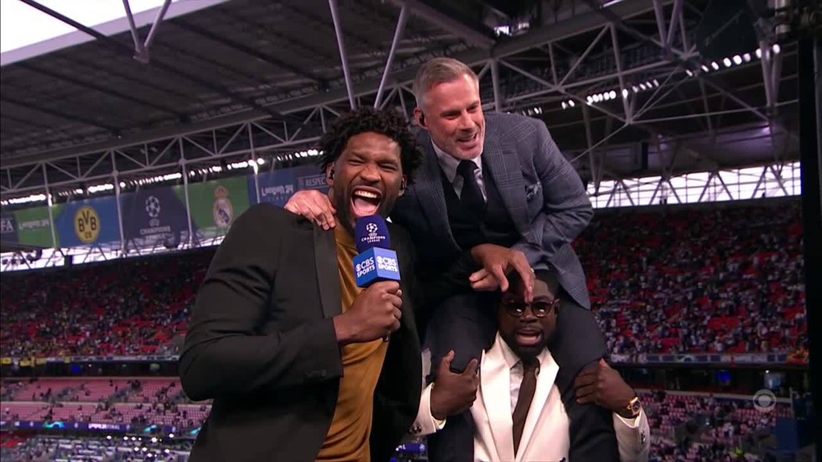 When @sixers star Joel Embiid joined the UCL Today set 😂