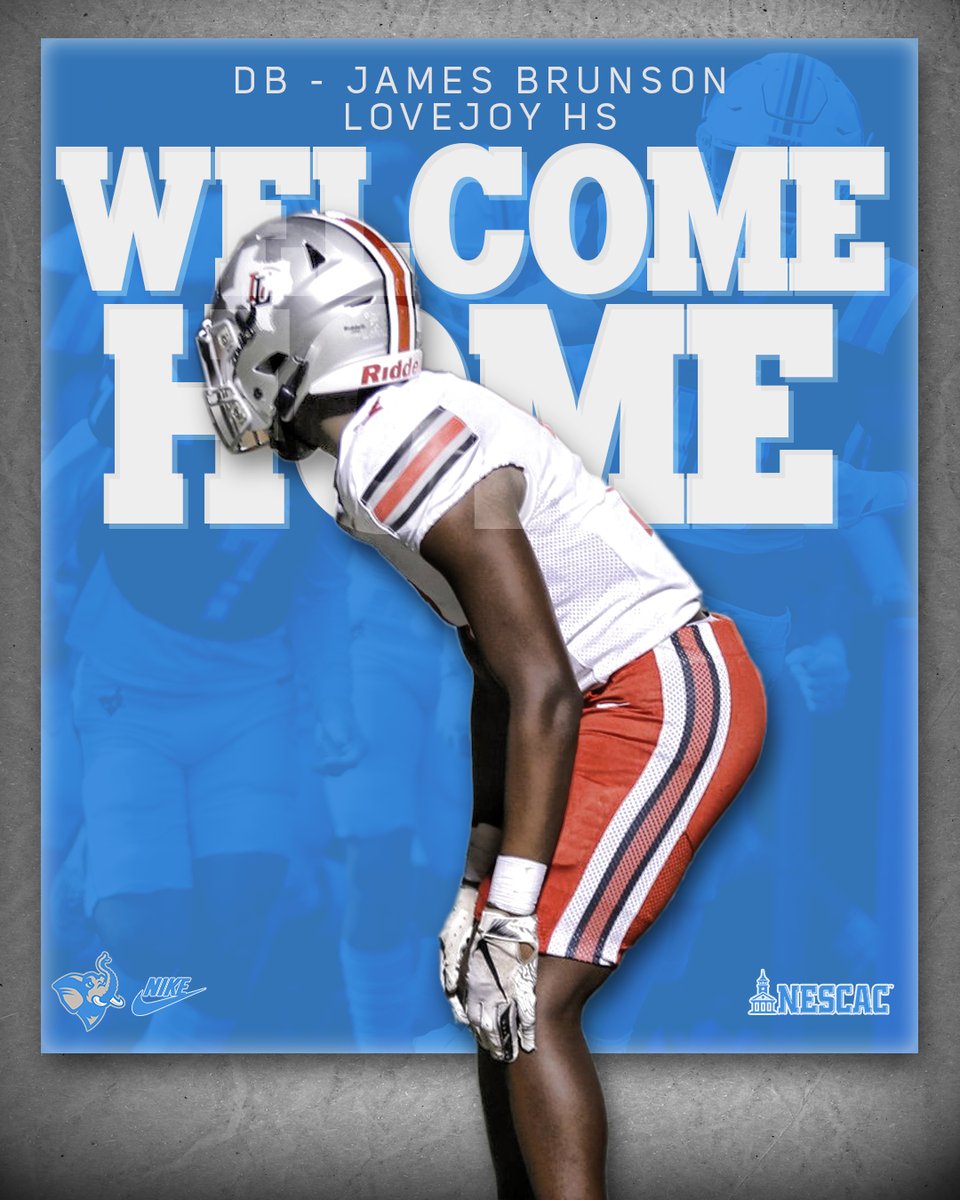 FootballTufts's tweet photo. Welcome to College Ave, James Brunson!
🖊️: James Brunson
🏈: DB
🏫: Lovejoy High School https://t.co/jrG7yPFIZH