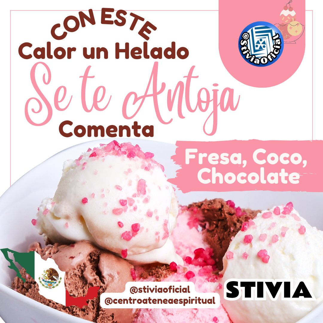 centroateneaesp's tweet photo. Un rico helado te gusta comenta por Stivia y Centro Atenea Espiritual
#frases #Motivación #reflexiones #stivia #stiviaoficial #centroateneaespiritual https://t.co/cscUpyenIz