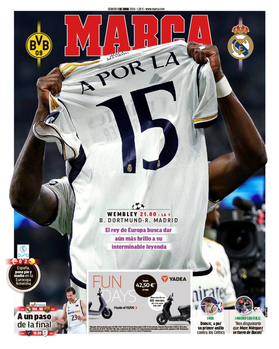 R_Alkhaledi's tweet image. الى نهائي #دوري_الأبطال 2023-2024

في ومبلي #Wembly #UCLfinal بين 

#ريال_مدريد و #بروسيادورتموند 

يبحث ريال مدريد عن البطوله الخامسه عشر كما يبحث بروسيا عند تتويجه الاول

#هلا_مدريد