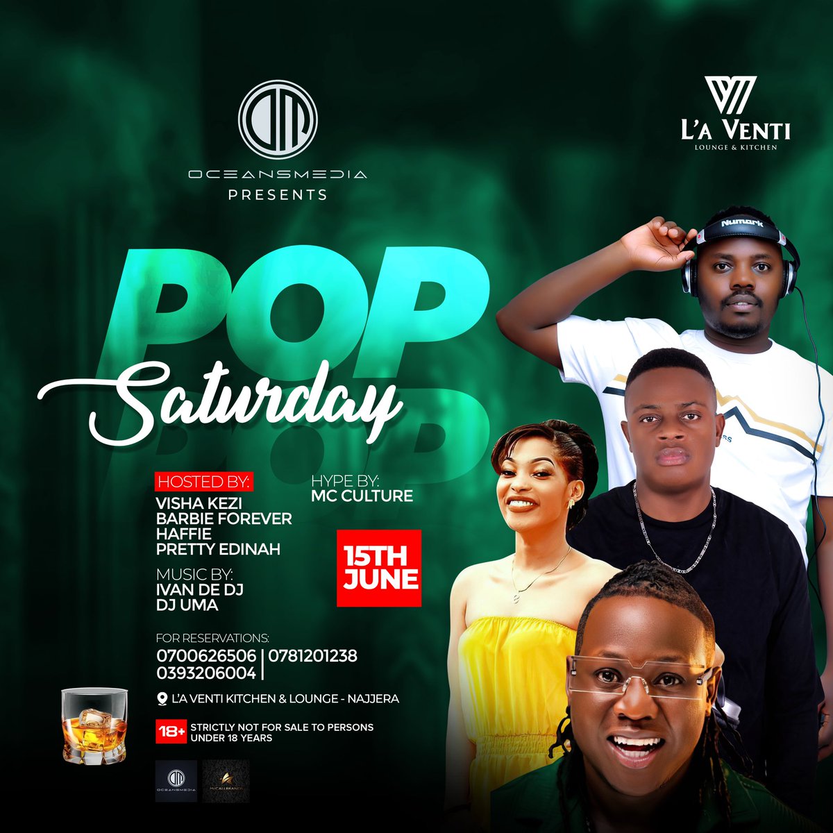 McCallbrandsUG's tweet photo. Starting on the 15Th of this month
#PopSaturdays @ivandedj @LaVentiLounge
Keep it locked
@oceanmedia https://t.co/TPgx7sIrQk