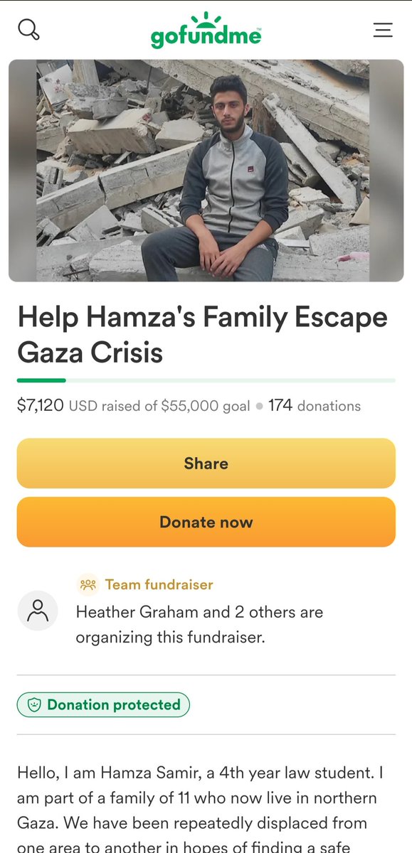 I think I'm losing hope of reaching the goal, apart from the frustration of everything😌 

  Please, help my family🙏 I appreciate everything you do for my family 

  Follow me, repost my posts, donate ❤️🍉
gofund.me/a64837da