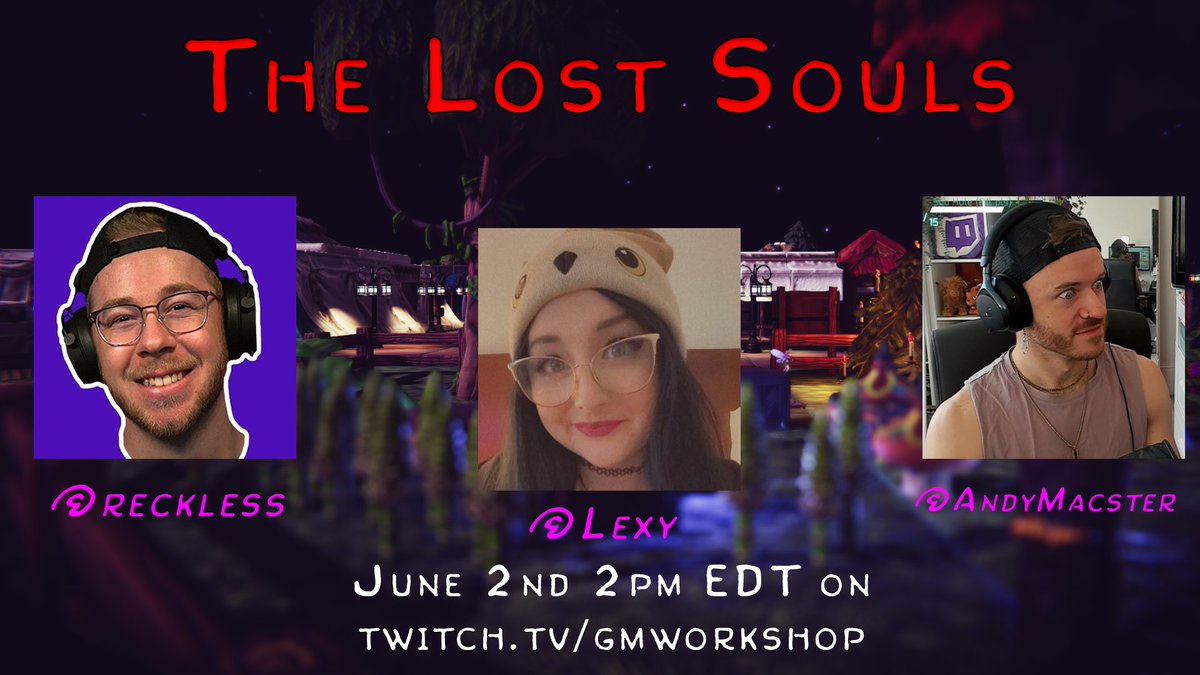 GMWorkshop.ca (@gm_workshop) on Twitter photo The Carnival arrives to town and brings with it many wonders and mysteries.
First episode of our Lost Souls campaign with <a href="/lexy_ttv/">Lexy</a> <a href="/Andy_Macster/">AndyMacster</a> and <a href="/RecklessTwitch/">Reckless ๐บ</a> on June 2nd at 2pm EDT!
We'll also be doing a code giveaway at the end of the stream for a copy of <a href="/talespire/">TaleSpire</a> The Carnival arrives to town and brings with it many wonders and mysteries.
First episode of our Lost Souls campaign with <a href="/lexy_ttv/">Lexy</a> <a href="/Andy_Macster/">AndyMacster</a> and <a href="/RecklessTwitch/">Reckless ๐บ</a> on June 2nd at 2pm EDT!
We'll also be doing a code giveaway at the end of the stream for a copy of <a href="/talespire/">TaleSpire</a>