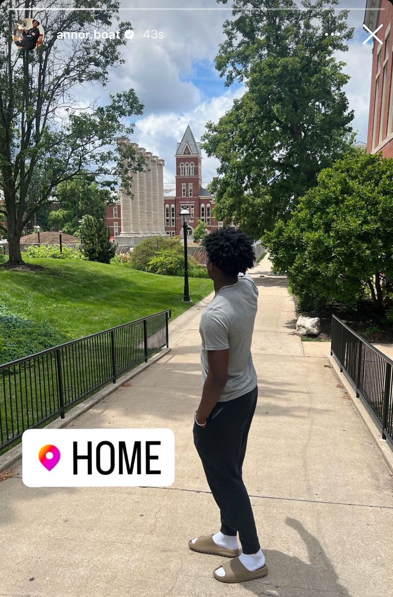 Mr. Boateng taking in the sights during move-in weekend at #Mizzou, per his IG story.