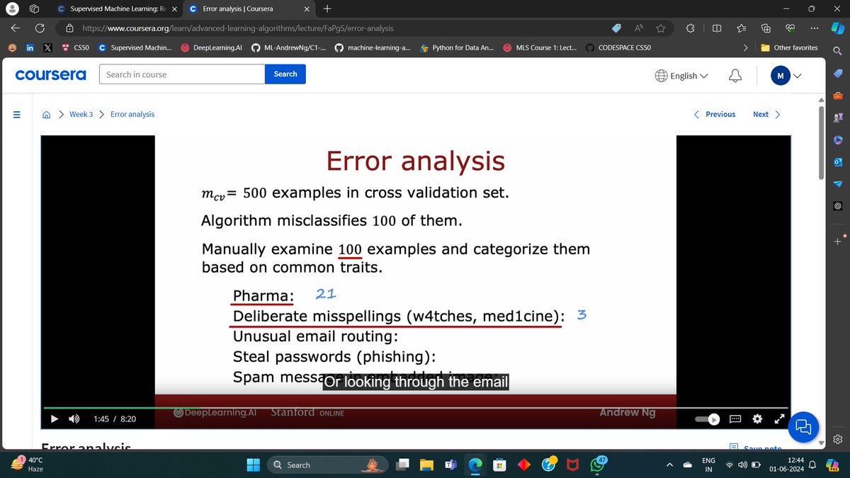 Mridulchdry's tweet image. Welcome to Day15 of #100DaysOfMLCode
Topic covered today:
1) Error Analysis
2) Transfer Learning
Also did 2 SQL BASIC Problems on Leetcode
Time To Do It Again Tomorrow #ExitPoll #ExitPoll
#LoksabhaElection2024