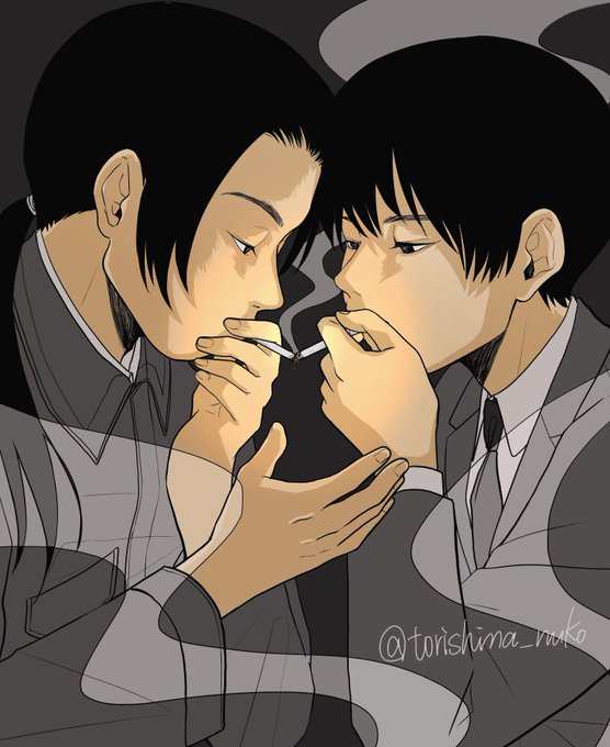 「multiple boys smoking」 illustration images(Latest)