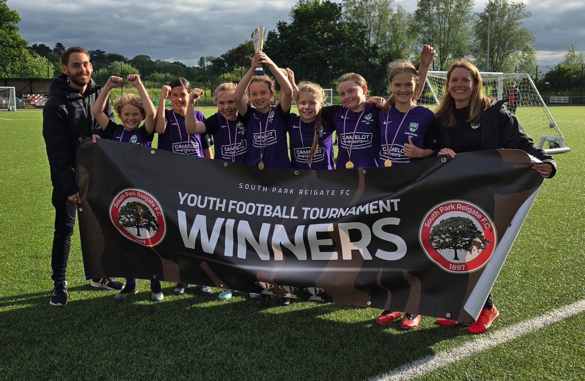 Mole Valley Girls U11 Whites  <a href="/MoleValleyGirls/">Mole Valley Girls FC</a> tournament winners <a href="/South_ParkFC/">South Park Reigate FC</a>. 5 games, 24 goals Well done girls ⚽️🥅💜 <a href="/HerGameToo/">Her Game Too</a>