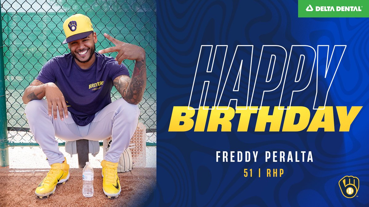 Happy Birthday, Freddy!

<a href="/FreddyPeraltaRD/">Freddy Peralta</a> X #DeltaDentalBirthdays
