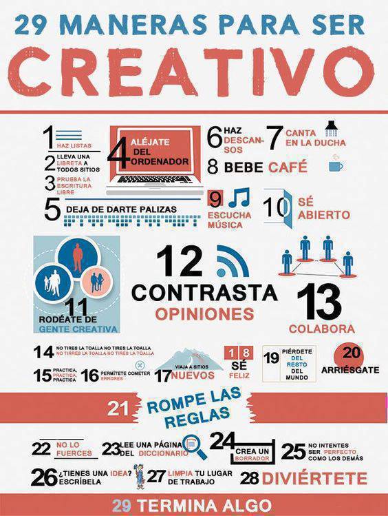virginiog's tweet photo. ¿Cómo puedo ser creativ@? 👇
 29 maneras para serlo https://t.co/OSa5xUPNL1