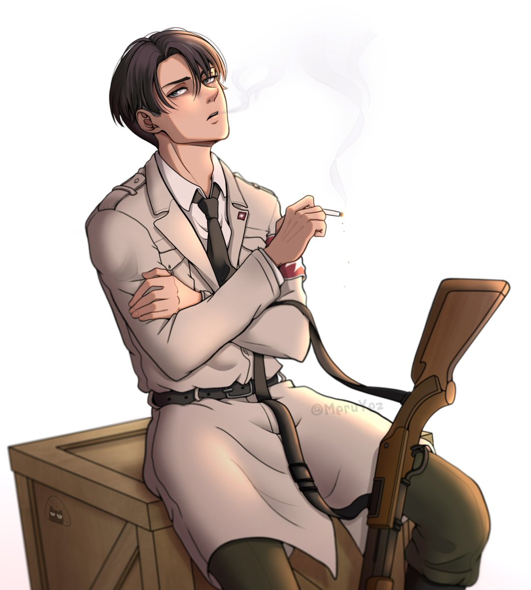 MeruYez's tweet photo. Levi infiltrado como militar del ejército de Marley 🪖
#LeviAckerman #LeviMarley #ShingekiNoKyojin https://t.co/z48ai1nsET
