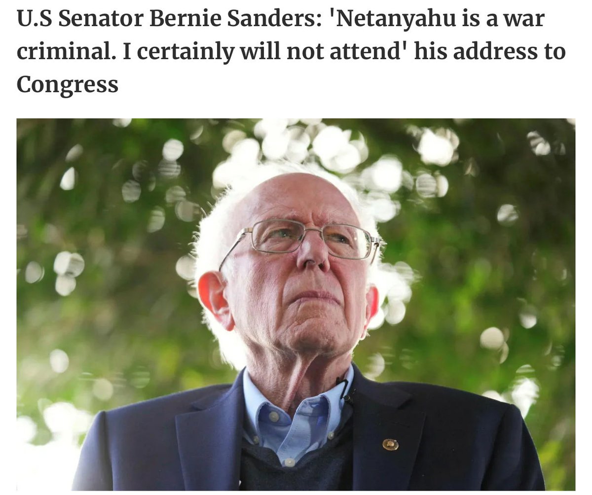 This is what moral leadership looks like. That you ⁦<a href="/BernieSanders/">Bernie Sanders</a>⁩ (article from Haaretz).