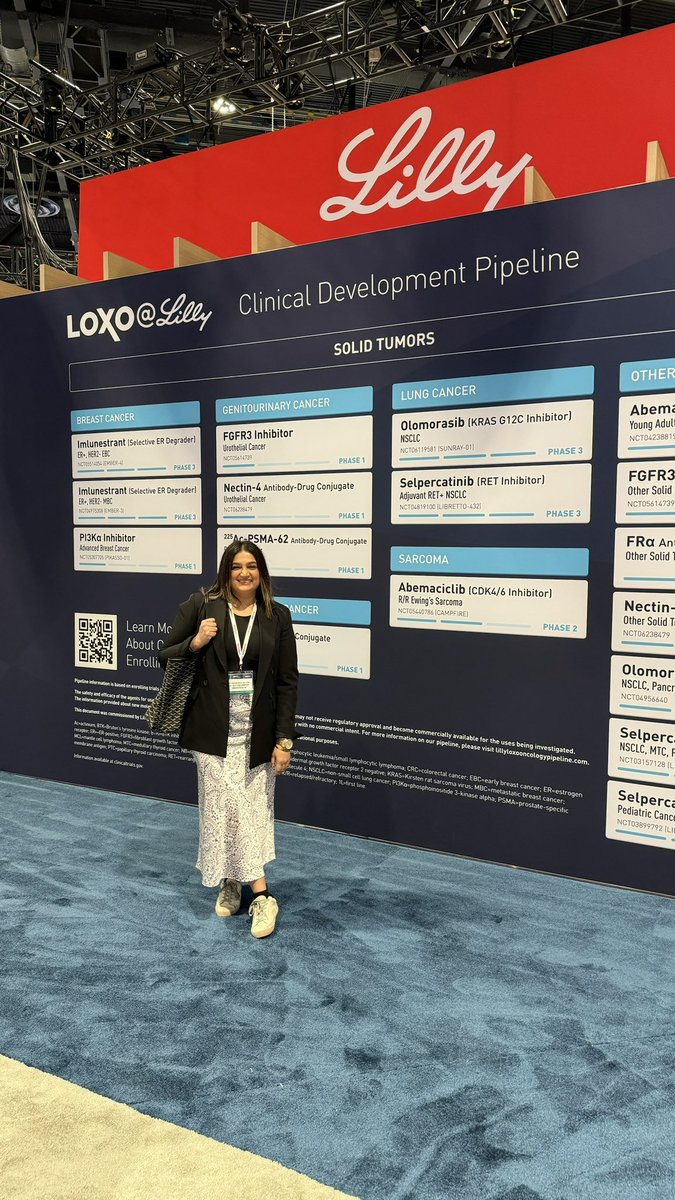DrMariamBoota's tweet photo. Come see me at Lilly medical booth 22000 for all your oncology clinical trial  needs 💊🧪🔬#ASCO24 #chicago #clinicaldevelopement https://t.co/IT6tuxRMxj