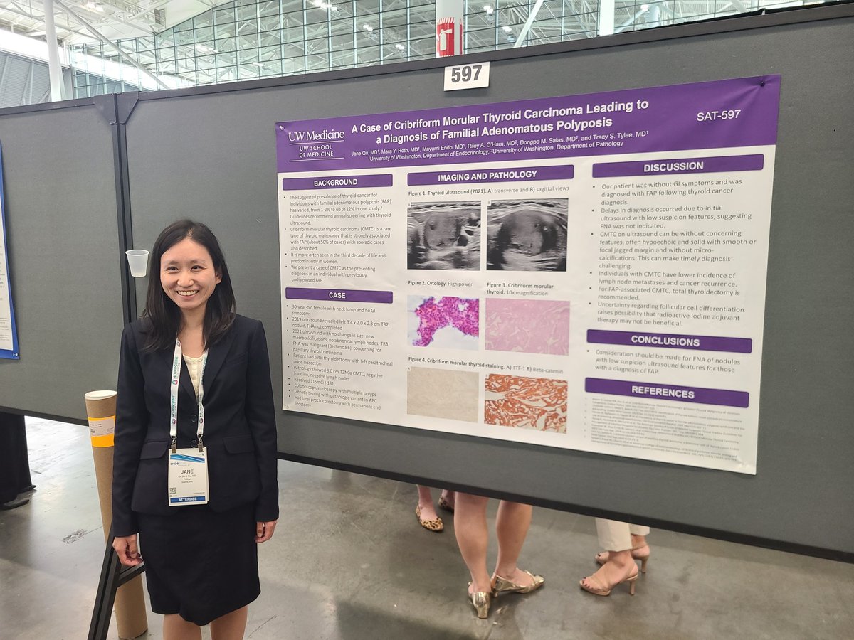 Tracy Tylee (@rowing_mom_md) on Twitter photo An interesting case of thyroid cancer leading to a diagnosis of familial adenomatous polypisis. Nice work by <a href="/UWEndocrinology/">UW Endocrinology</a> fellow Jane Qu. #endo2024 An interesting case of thyroid cancer leading to a diagnosis of familial adenomatous polypisis. Nice work by <a href="/UWEndocrinology/">UW Endocrinology</a> fellow Jane Qu. #endo2024