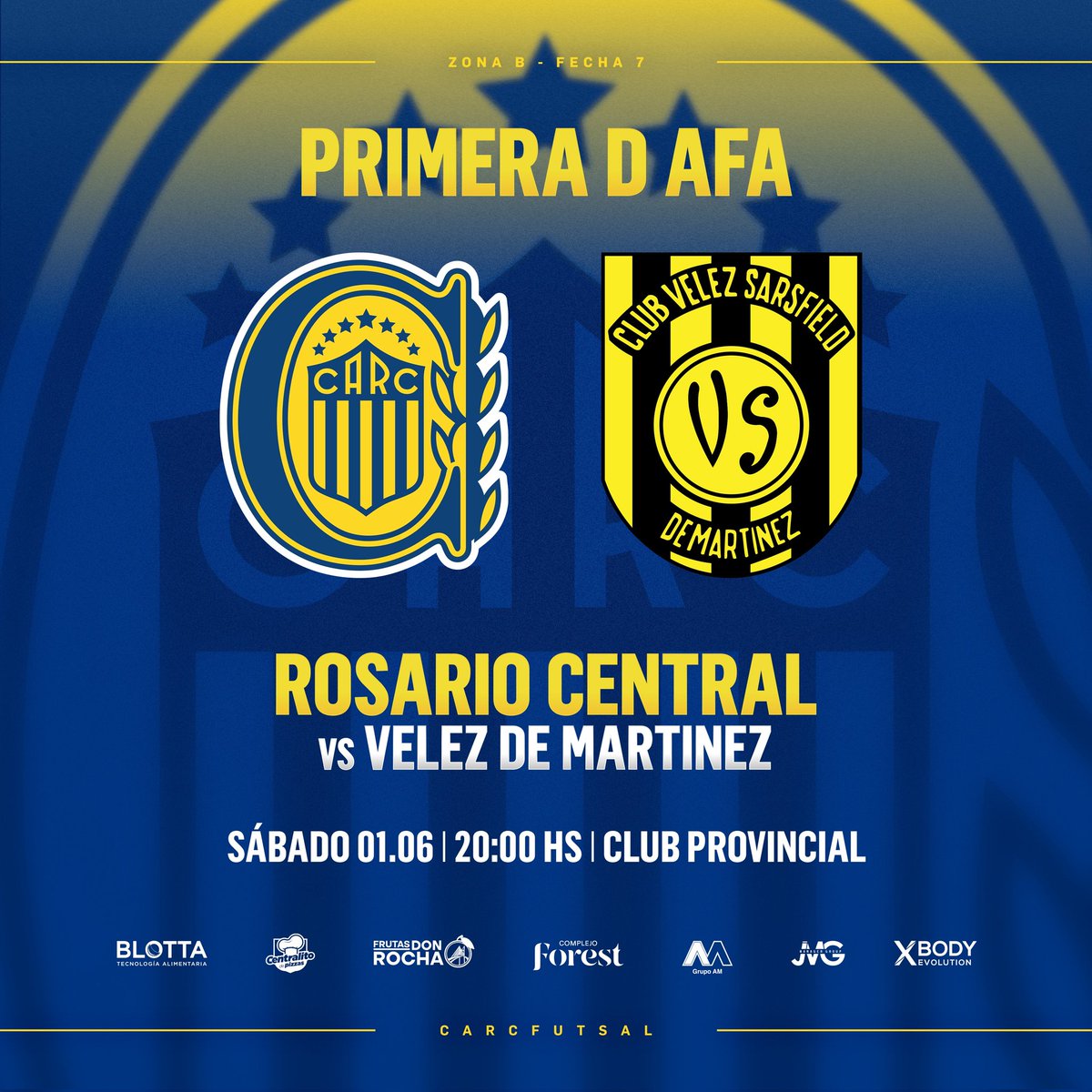 CARCfutsal's tweet photo. #FutsalAFA | ¡#HoyJuegaCentral!💪
🏆#PrimeraDAFA - Fecha 7
🆚️ #VelezDeMartinez
⏰ 20.30 hs
📍Club Provincial
¡Vamos con todo! 💪
#VamosCanalla🇺🇦 https://t.co/ytDXejxo1x