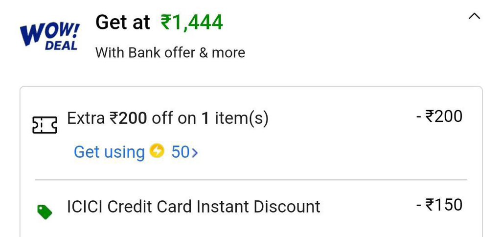 OnePlus Nord Buds 2r TWS Earbuds for ₹1,444 (Effectively)

1st Claim ₹200 off with 50 Supercoins : fktr.in/PRj43mN

Then buy with ICICI Credit Card : fktr.in/d2wk7CN

📌₹150 off with ICICI Credit Card