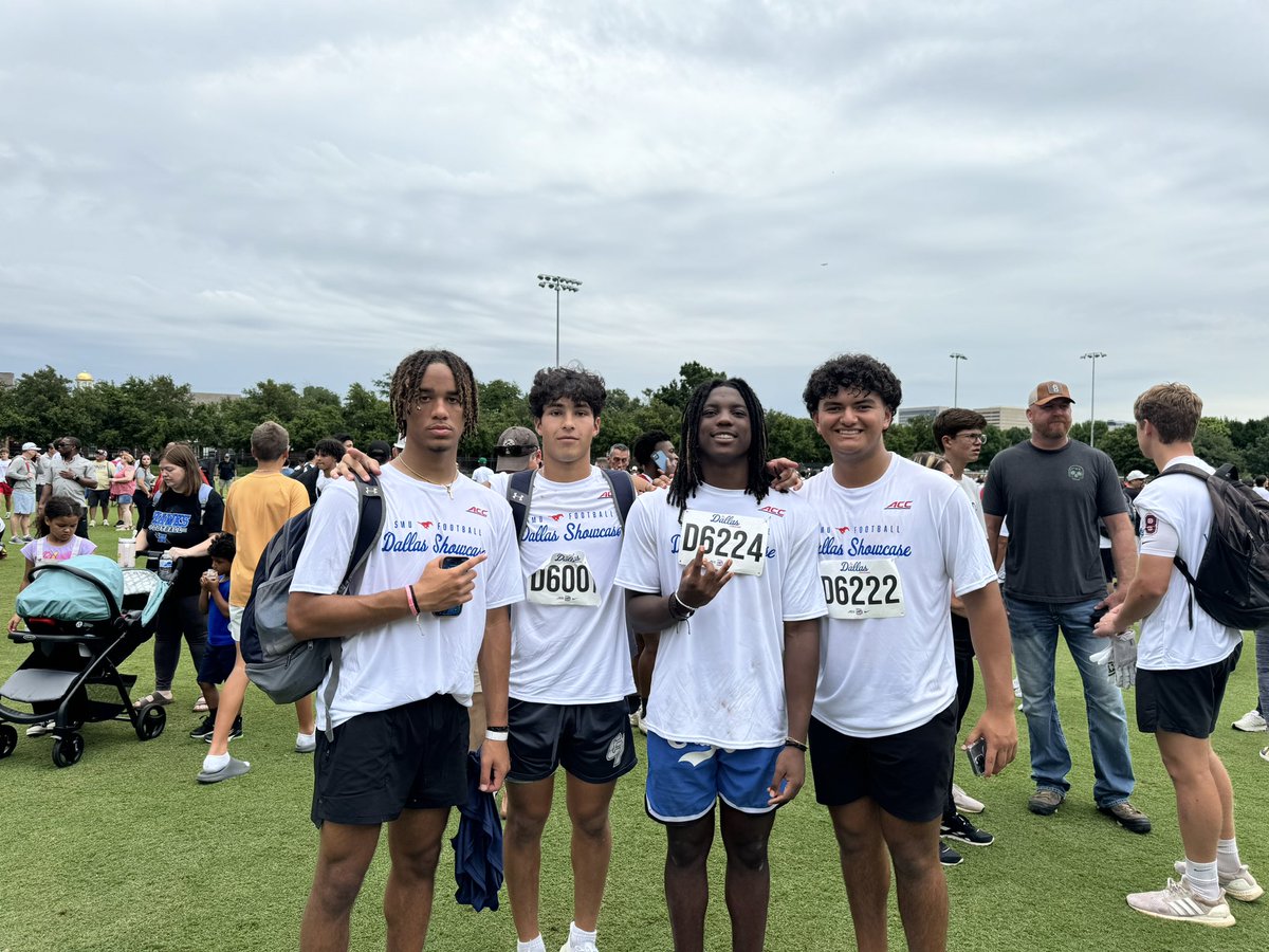 Rodrigo Bravo Sr (@rodrigobravotx) on Twitter photo Great day at the SMU CAMP !🏈
<a href="/RodrigoBravoJr/">Rodrigo Bravo Jr</a> <a href="/TheJordanStyles/">Jordan Styles</a> <a href="/marcoBeltran08/">Marco Beltran</a>
<a href="/Coach_Coats/">Kyle Coats</a> <a href="/CoachHooten/">Josh Hooten</a> @coach_howard10 <a href="/TWCPFootball/">College Park Football</a> Great day at the SMU CAMP !🏈
<a href="/RodrigoBravoJr/">Rodrigo Bravo Jr</a> <a href="/TheJordanStyles/">Jordan Styles</a> <a href="/marcoBeltran08/">Marco Beltran</a>
<a href="/Coach_Coats/">Kyle Coats</a> <a href="/CoachHooten/">Josh Hooten</a> @coach_howard10 <a href="/TWCPFootball/">College Park Football</a>