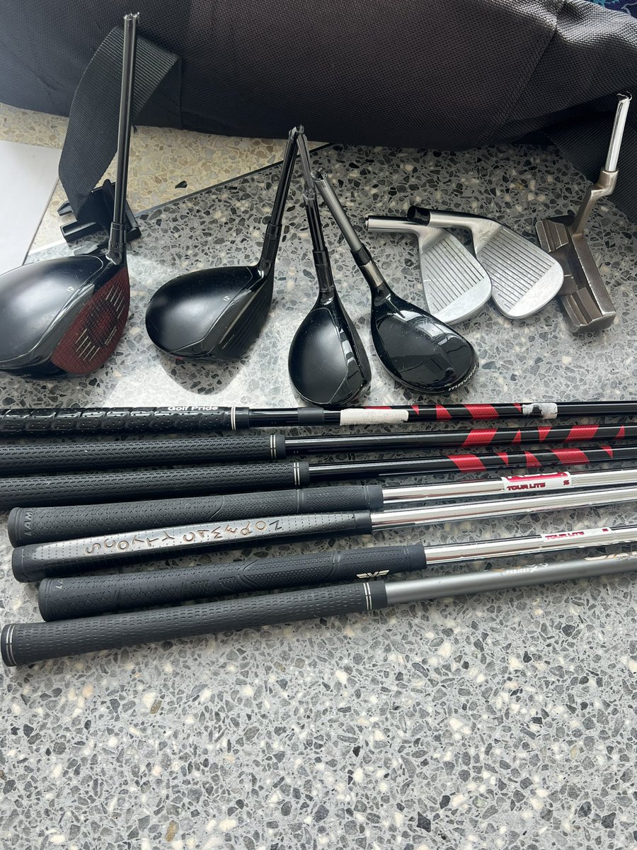 ClarkRucker's tweet photo. @AmericanAir Nothing beats going on a golf trip and opening your bag to realize half of your clubs got broken in transit. $3400 of damage later and all I am offered is a chance to repair the bag.  Please do better and make this right. https://t.co/4994RadGdF
