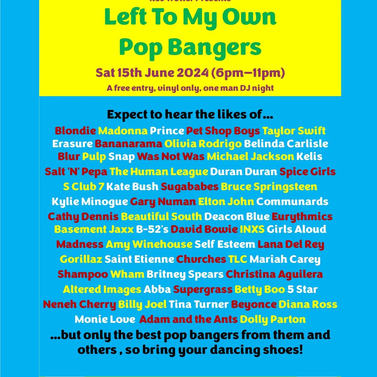 BeatSurrender's tweet image. 2 weeks today, this is going to be a whole lot of fun, free entry, beer on tap and only the very best Pop Bangers played on vinyl all night....come one come all...and bring your dancing shoes!