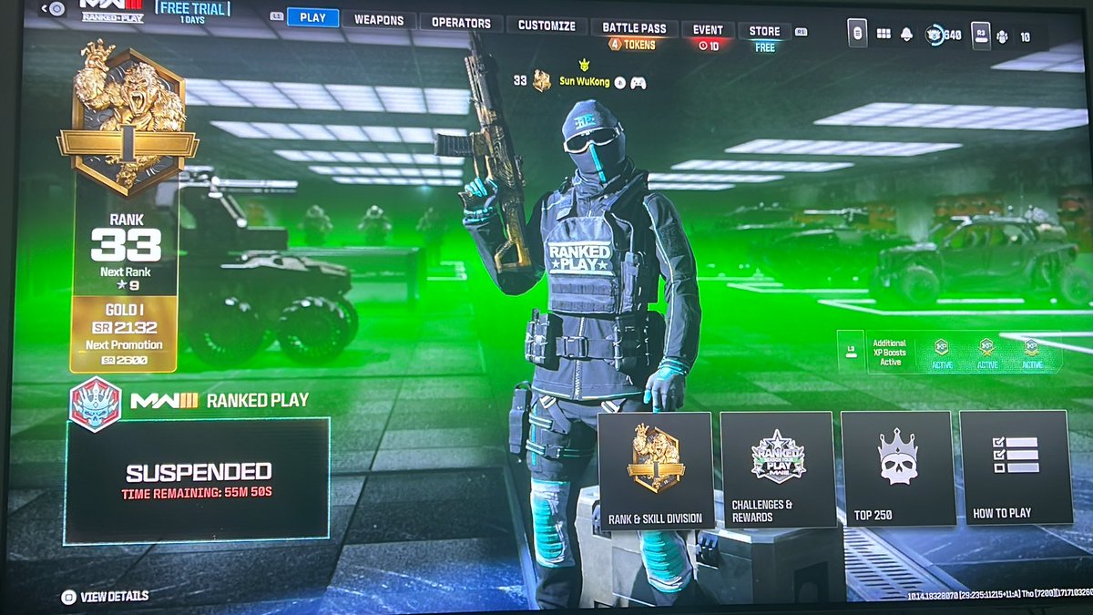 ThunderShank's tweet photo. @ATVIAssist my game crashed mid game, reported it, now I have to wait an hour??? https://t.co/XuSuOF7ILe