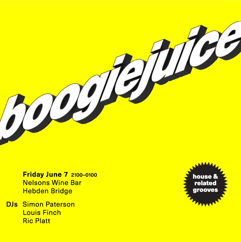 sipat_inc's tweet photo. boogiejuice is next Friday at Nelsons Wine Bar in Hebden Bridge. Made a quick mix to celebrate. 

https://t.co/xxCW7y7Ijl https://t.co/09yVL5wuVl