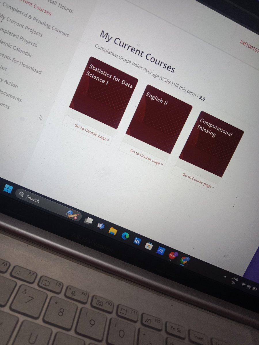 Hey guys  I'll proceed with my next semester content and learned topics from IITM BS Course.Along with it there will not be any hinderence in our DSA Journey👍🤜
#100DayChallenge #100daysofcodechallenge #programming #programmer #CodingChallenge
#letsconnect #buildinpublic