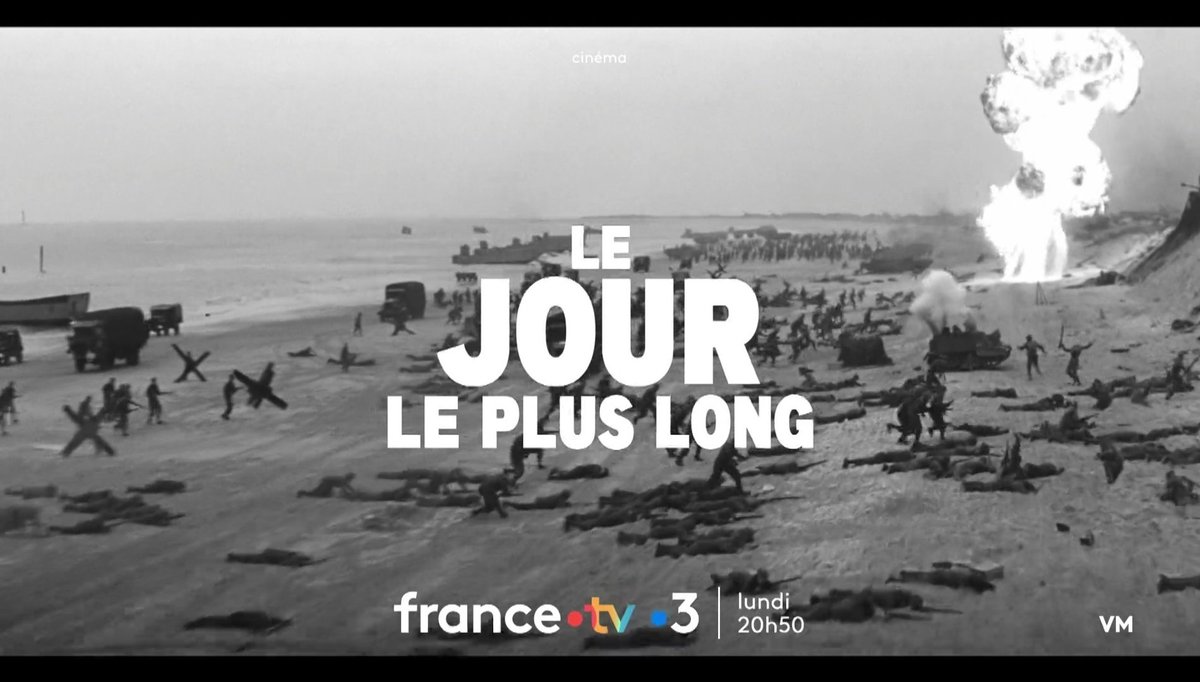Lundi à 20h50 sur #France3, #LeJourLePlusLong avec #JohnWayne, #HenryFonda et #SeanConnery.