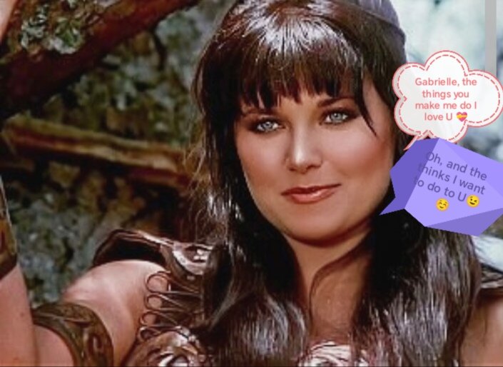 SabidoEugenia's tweet photo. Seems directoras don't know a diamond jewel and Xena Warrior Princess Is that. Have the guts to bring in the stars of the show Is the key. @RealLucyLawless & #realreneeoconnor have that magic, still young they arรฉ the Best. Happy Pride month Xenites, wonderful weekend ๐ค๐ https://t.co/mSncoEyFBv