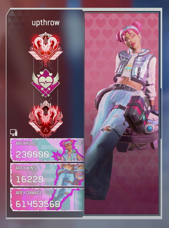 230,000 Kills on che. 

<a href="/PlayApex/">Apex Legends</a> 

#APEX #ApexLegends
