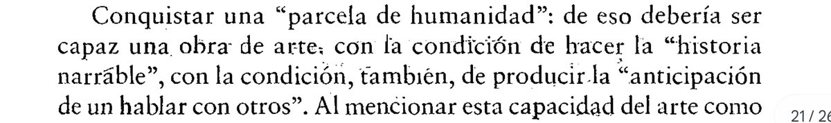 _jymu's tweet photo. Cita de la cita que aparece en "Pueblos expuestos, pueblos figurantes" de Didi- Huberman, pero crucial para entender el carácter anticipatorio que pueda tener el arte en el devenir social. https://t.co/wL0nbuzkyy