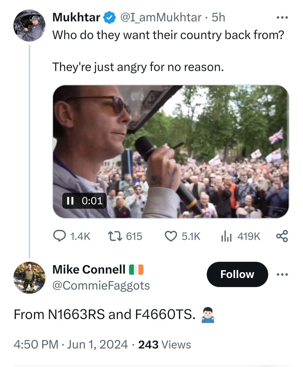 I_amMukhtar's tweet photo. Make your mind up, lads. Just say you're racist and move on. https://t.co/EHdkDq4nk5