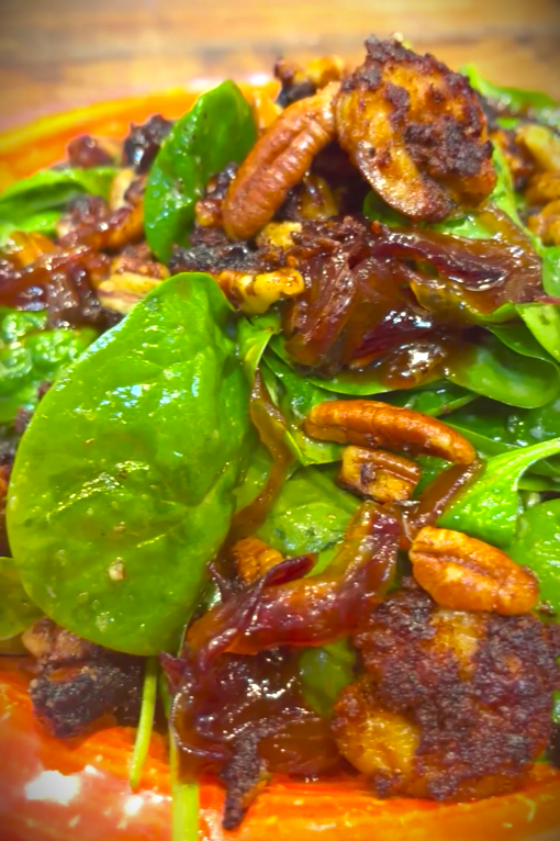 Get Your Greens On! 
#Citrus #Dijion #Spinach #Salad #BlackenedShrimp #CaramelizedOnions #CandiedPecans #MenuSpecial #SummerSalad #SouthernFoodie #PhillyEats #VisitPhilly #BestSalads #EaterPhilly #TastySalads #PhillyFoodie #Yum