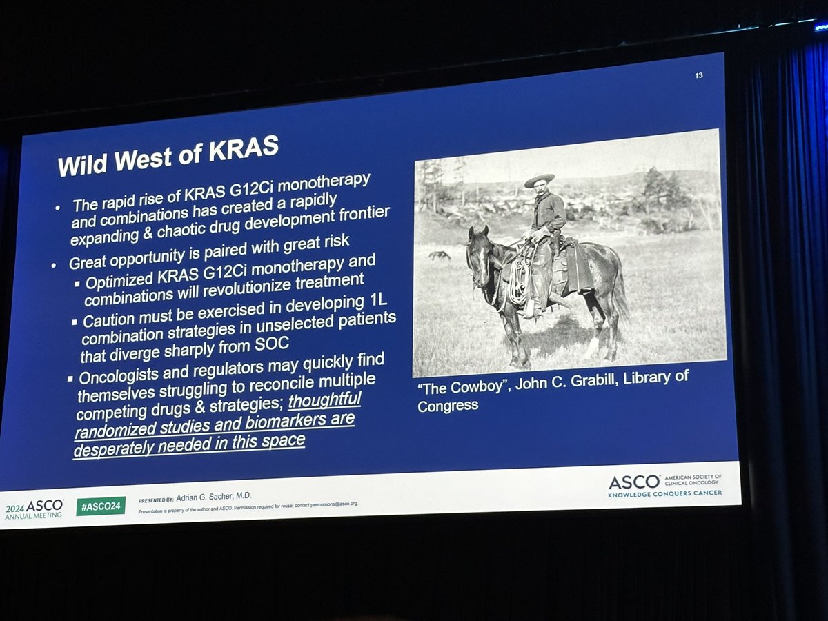 More strong new data on targeting KRAS G12C but a reminder from @DocSacher that we still have a lot to learn and need thoughtful studies and biomarker analysis #ASCO24