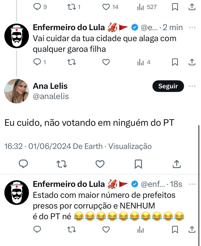 A cabeça da analfabeta disfuncional de Blumenau fez toim