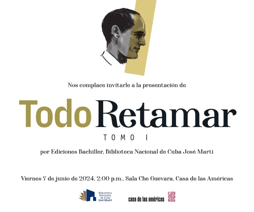 El viernes 7 d junio a las 2 pm presentaremos en la <a href="/CasAmericas/">Casa de las Américas</a> el 1er tomo d la colección "Todo Retamar". Evocaremos al gran poeta y ensayista, q dejó, junto a Haydee y otras figuras esenciales, una huella muy honda en nuestra institución. #Casa65Años