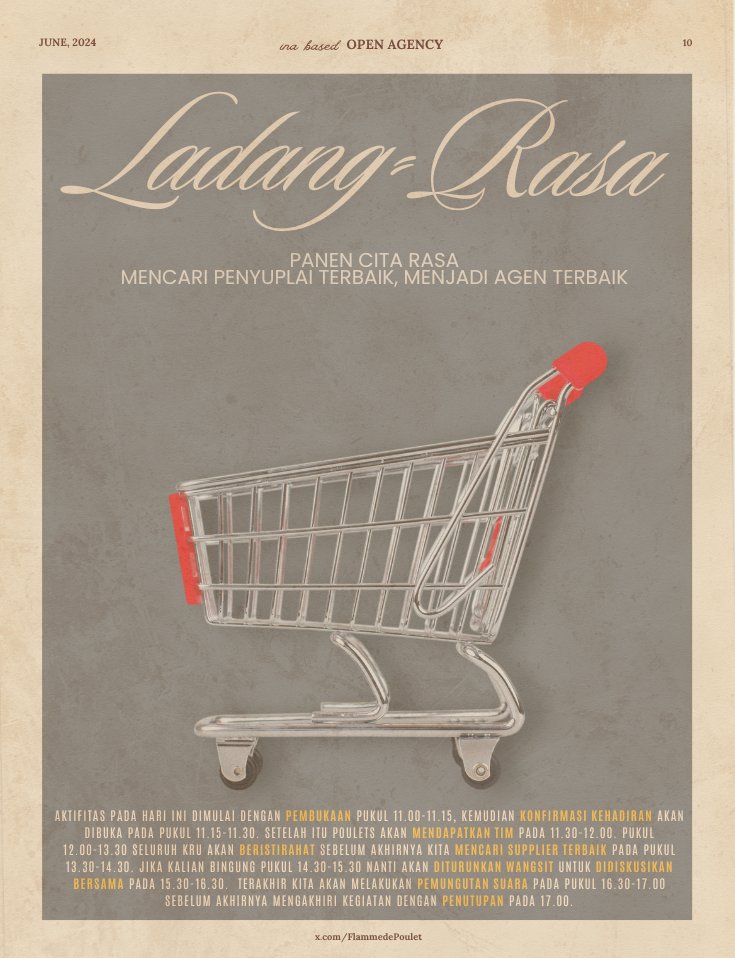 ㅤ
Di dunia kuliner, pencarian bahan-bahan terbaik tidak pernah ada habisnya. Hari ini, kita mengambil langkah pertama dalam perjalanan bersama 𝑭𝒍𝒂𝒎𝒎𝒆 𝒅𝒆 𝑷𝒐𝒖𝒍𝒆𝒕, untuk menemukan cita rasa terbaik yang ditawarkan alam.
ㅤ