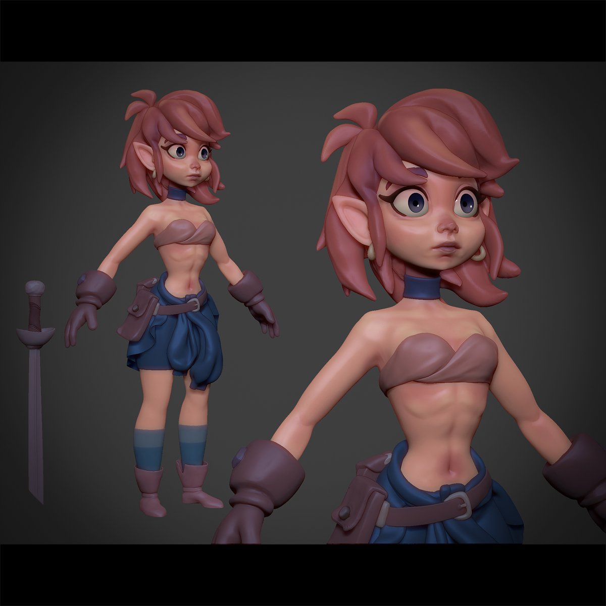 odinokate's tweet photo. My next WIP based on an awesome illustration 'Warrior Girls' by Massimo Di Leo
#zbrush #wip #wipart #girls #3d #3dart #sculpting #3dartist #3dartwork #digital #digitalart #noai #stylized https://t.co/625lANk8YZ