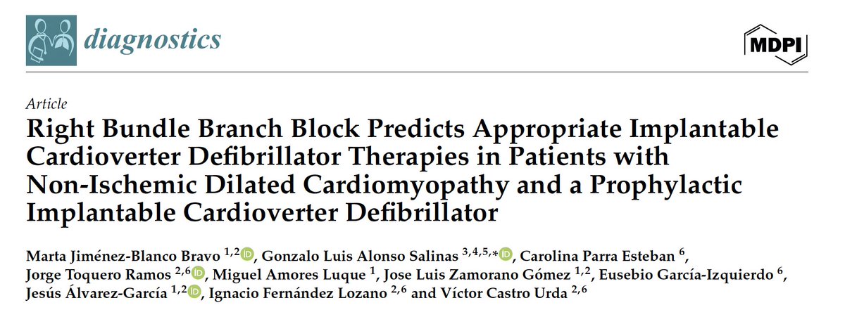 Sobre predictores de terapias apropiadas en portadores de DAI - Artículo colaborativo:
mdpi.com/2075-4418/14/1…