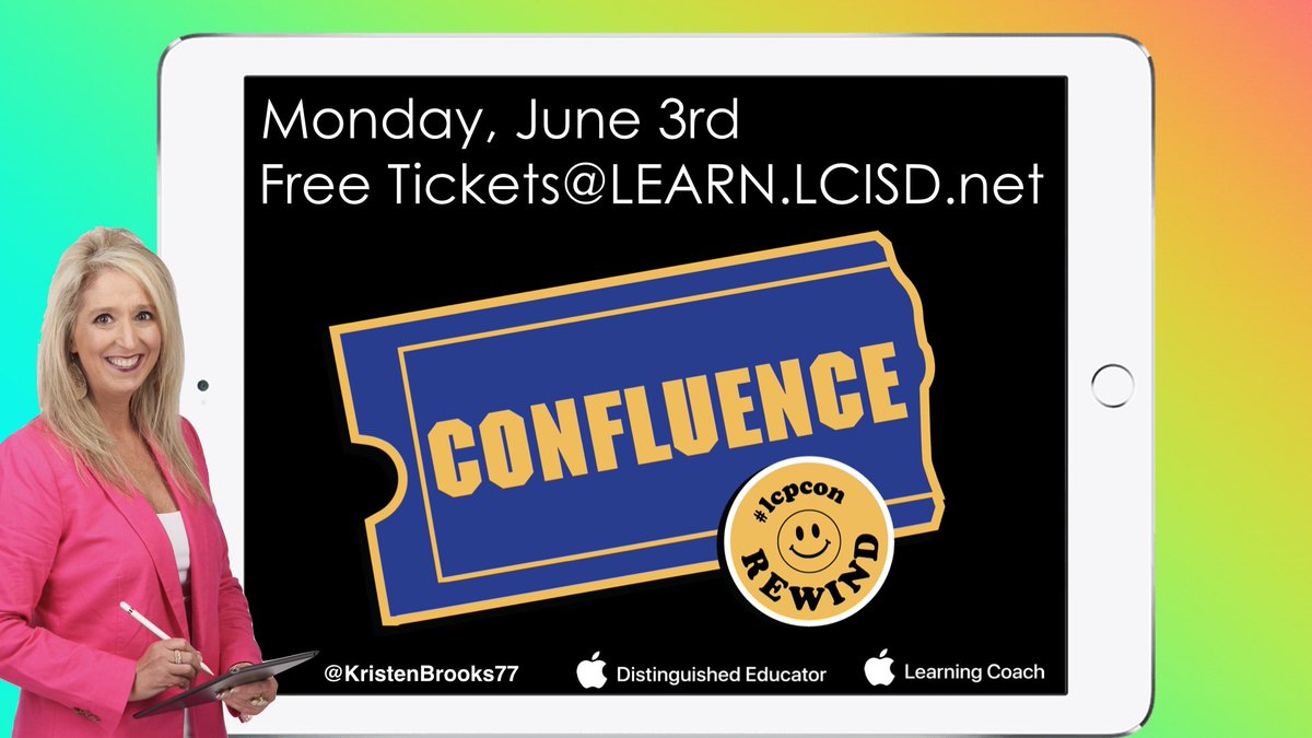 🤠West Texas - I can’t wait to see you on June 3rd for Confluence Rewind! Register for free at learn.lcisd.net I’m thrilled to present 3 sessions & be part of the opening Keynote with my pals @mrhooker @LcisdMatt @MatthewXJoseph #forEDU #edtech #AI #ARVRinEDU #LCPcon